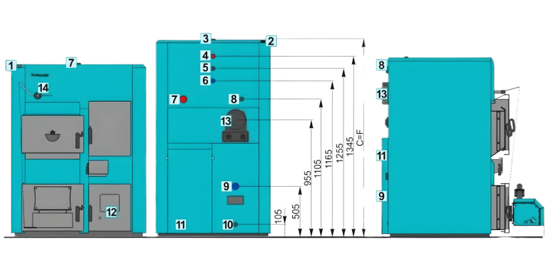 centrometal centro plus granulu apkures katla tehniskie izmeri